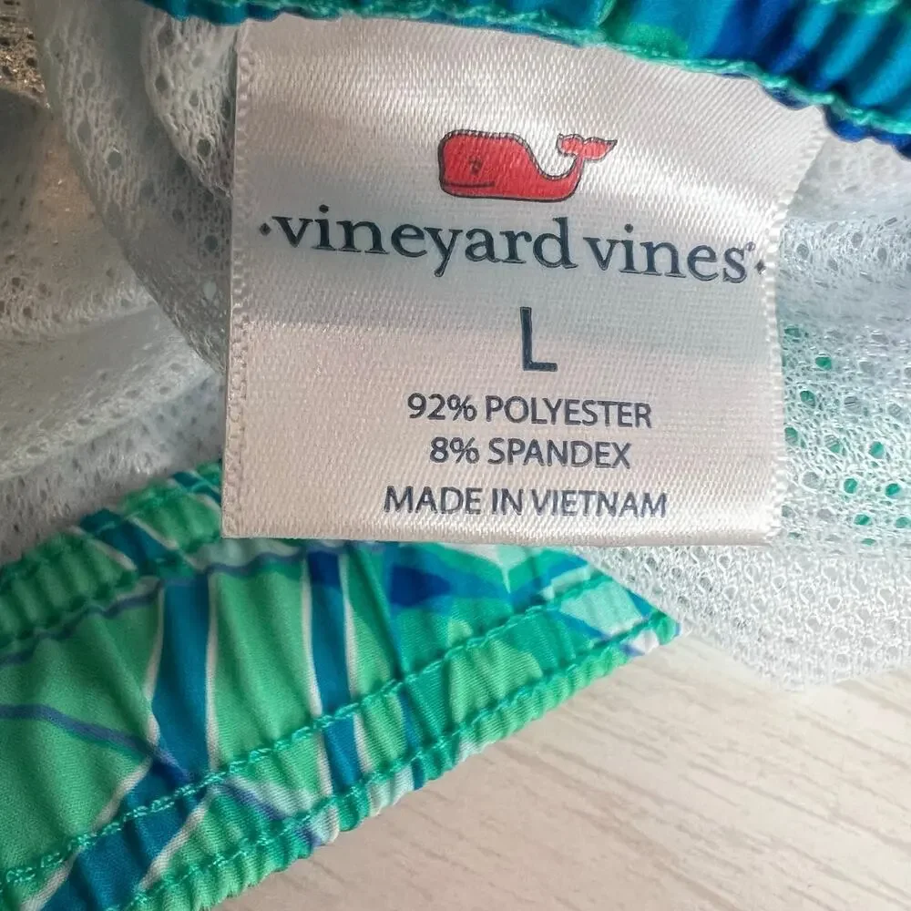 VINEYARD VINES 7" Printed Chappy Swim Trunks 17" Outseam Men's Size Large - Picture 14 of 14
